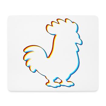 EDM Chicken – Elektronische Tanzmusik - Mousepad (Querformat) - Weiß - Vorne