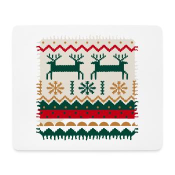 Strickpanel Weihnachten - Mousepad (Querformat) - Weiß - Vorne