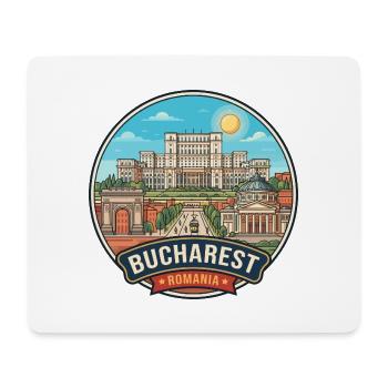 Athenaeum-Abzeichen des Parlaments Bukarest, Rumänien - Mousepad (Querformat) - Weiß - Vorne