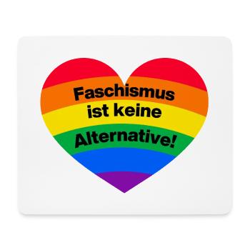 FASCHISMUS IST KEINE ALTERNATIVE. NIE WIEDER - Mousepad (Querformat) - Weiß - Vorne