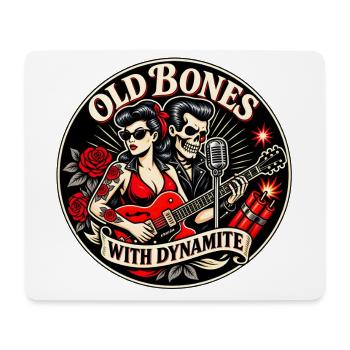 Old Bones with Dynamite – Rockabilly Humor - Mousepad (Querformat) - Weiß - Vorne