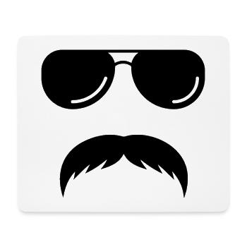 Großer Schnurrbart - Mousepad (Querformat) - Weiß - Vorne