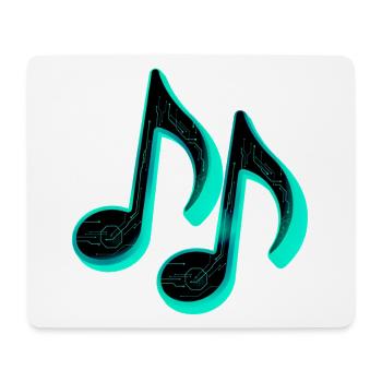 futuristische musiknoten - Mousepad (Querformat) - Weiß - Vorne
