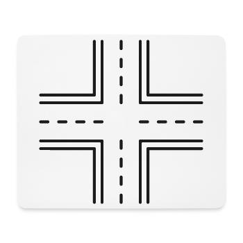 Symbol der Straßenkreuzungslinie - Mousepad (Querformat) - Weiß - Vorne