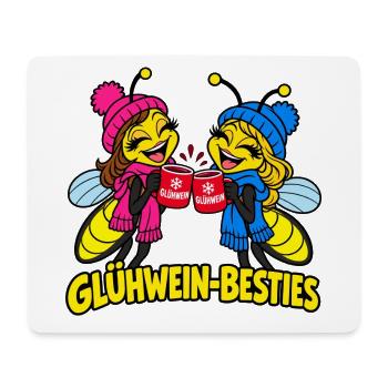 Glühwein Besties - Weihnachtsmarkt - Mousepad (Querformat) - Weiß - Vorne