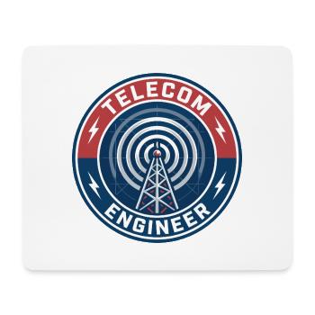 Telekommunikationsingenieur Sendeturm-Abzeichen-Geschenk - Mousepad (Querformat) - Weiß - Vorne