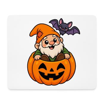 Kuscheliger Gnom im Kürbis Halloween - Mousepad (Querformat) - Weiß - Vorne