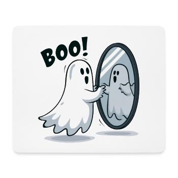 Boo Spiegelgeist im Spiegel - Mousepad (Querformat) - Weiß - Vorne