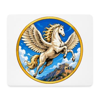 Pegasus über dem Hügel - Mousepad (Querformat) - Weiß - Vorne