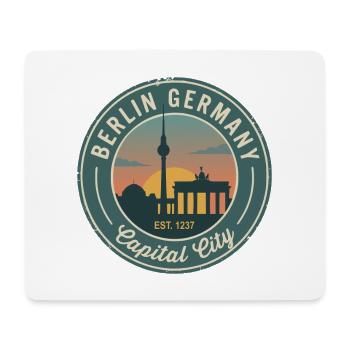 Vintage-Berliner Deutschland-Abzeichen - Mousepad (Querformat) - Weiß - Vorne