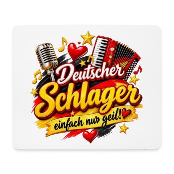 Deutscher Schlager: Einfach Geil - Mousepad (Querformat) - Weiß - Vorne