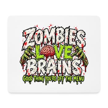Das Zombie-Menü. - Mousepad (Querformat) - Weiß - Vorne