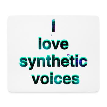 I Love Synthetic Voices Neon - Mousepad (Querformat) - Weiß - Vorne