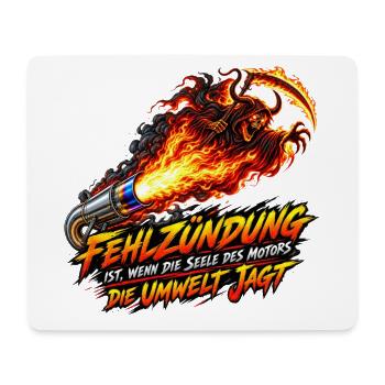 Fehlzündung: Seele des Motors - Mousepad (Querformat) - Weiß - Vorne