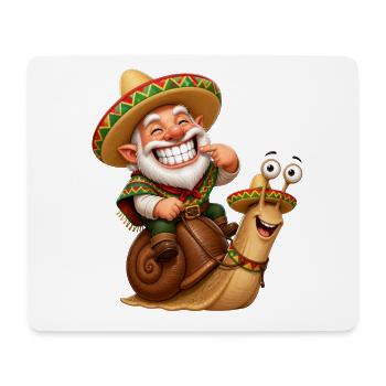 Weihnachtsfest auf der Schnecke - Mousepad (Querformat) - Weiß - Vorne