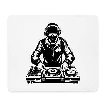 DJ Disc Jockey - Mousepad (Querformat) - Weiß - Vorne