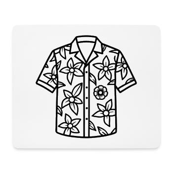 Schlichtes Aloha-Hemd - Mousepad (Querformat) - Weiß - Vorne
