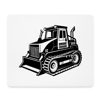 Bulldozer - Mousepad (Querformat) - Weiß - Vorne