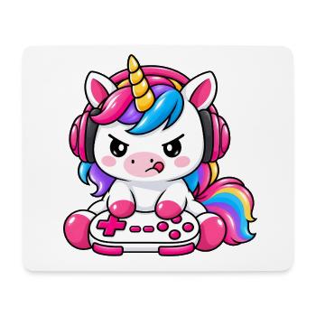 Cute_gaming_unicorn - Mousepad (Querformat) - Weiß - Vorne