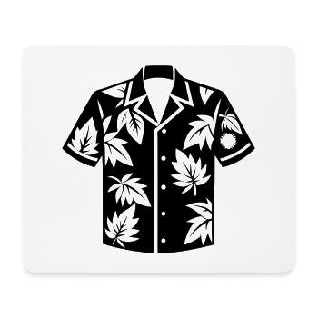 Schlichtes Aloha-Hemd - Mousepad (Querformat) - Weiß - Vorne