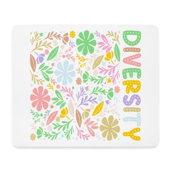 Blumenvielfalt - Mousepad (Querformat) - Weiß - Vorne