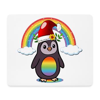 Weihnachts-Weihnachts-Pinguin - Mousepad (Querformat) - Weiß - Vorne