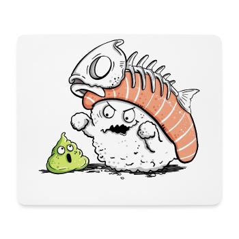 Sushi Bone Appetit – Lustiger Sushi Cartoon Humor - Mousepad (Querformat) - Weiß - Vorne