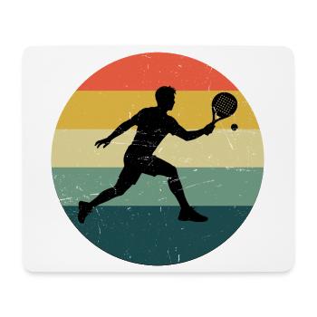Padel Schuhe Fans und Padel Tasche passen zusammen - Mousepad (Querformat) - Weiß - Vorne
