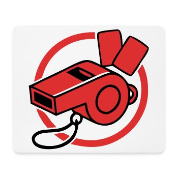 Schiedsrichter Pfeife Icon - Mousepad (Querformat) - Weiß - Vorne