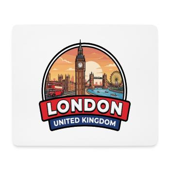 London UK Reiseabzeichen Big Ben Tower Bridge Geschenk - Mousepad (Querformat) - Weiß - Vorne