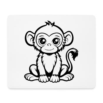 Unschuldiger Affe - Mousepad (Querformat) - Weiß - Vorne