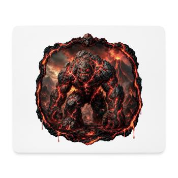 Vulkanischer Golem - Mousepad (Querformat) - Weiß - Vorne
