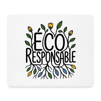 Ökologisch verantwortlich – Floral- und Naturbotanisches Design - Mousepad (Querformat) - Weiß - Vorne