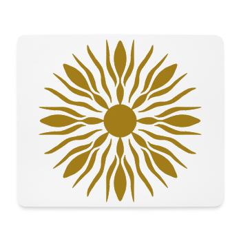 Goldene Sonnenstrahlstrahlung - Mousepad (Querformat) - Weiß - Vorne