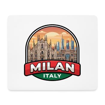 Milan Italien Reiseabzeichen Duomo di Milano Geschenk - Mousepad (Querformat) - Weiß - Vorne