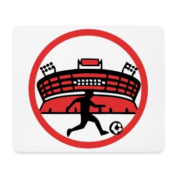 Fussballer Stadion Silhouette - Mousepad (Querformat) - Weiß - Vorne