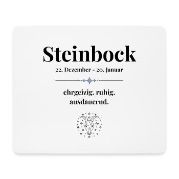 Steinbock Sternzeichen – ehrgeizig & ruhig - Mousepad (Querformat) - Weiß - Vorne