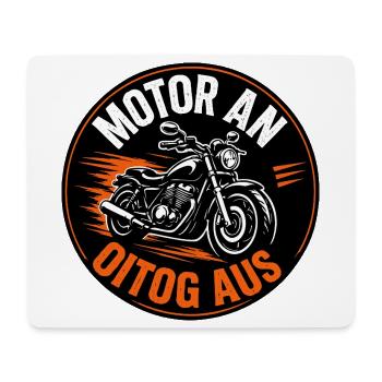 Motor an - Oitog aus, Motor an - Alltag aus - Mousepad (Querformat) - Weiß - Vorne