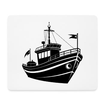 Fischerboot - Mousepad (Querformat) - Weiß - Vorne