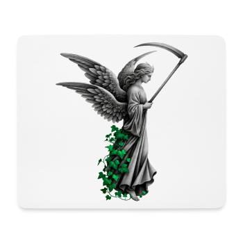 Engel Statue mit Sense und Efeu - Mousepad (Querformat) - Weiß - Vorne