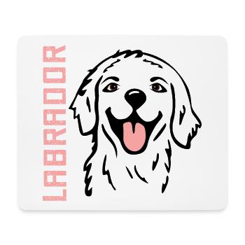 Glückliche Hunde Labrador - Mousepad (Querformat) - Weiß - Vorne