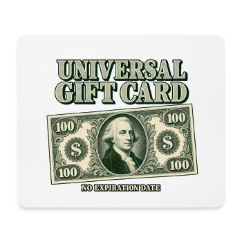 Universelle Geschenkkarte ohne Ablaufdatum - Mousepad (Querformat) - Weiß - Vorne
