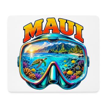 Maui Hawaii Taucher Schnorcheln Urlaub - Mousepad (Querformat) - Weiß - Vorne