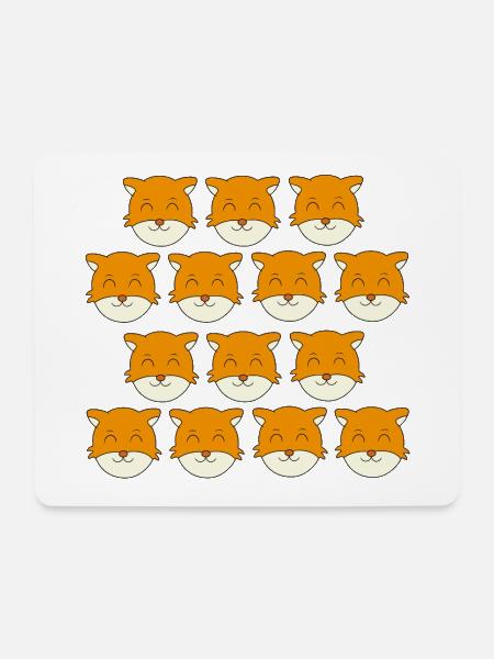 Süßes Fuchsgesicht - Mousepad (Querformat) - Weiß
