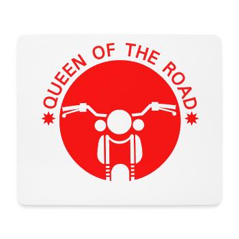 Queen of the Road Motorrad Silhouette - Mousepad (Querformat) - Weiß - Vorne