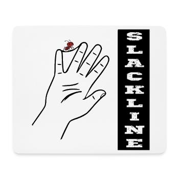 Slackline Ameise - Mousepad (Querformat) - Weiß - Vorne