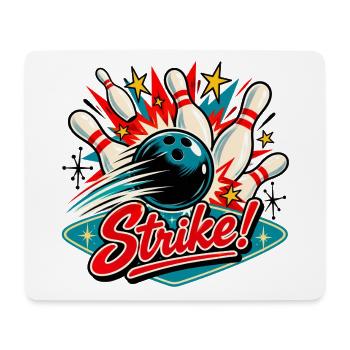 Strike Bowling Retro Explosion - Mousepad (Querformat) - Weiß - Vorne