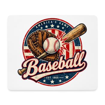 Vintage Baseball Flag - Mousepad (Querformat) - Weiß - Vorne