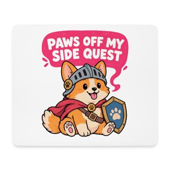 Pfoten Abseits Meiner Sidequest - Mousepad (Querformat) - Weiß - Vorne