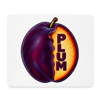 PLUM – Fruchtkunst - Mousepad (Querformat) - Weiß - Vorne